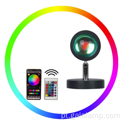 Luz da noite do arco -íris led com projetor de pôr do sol